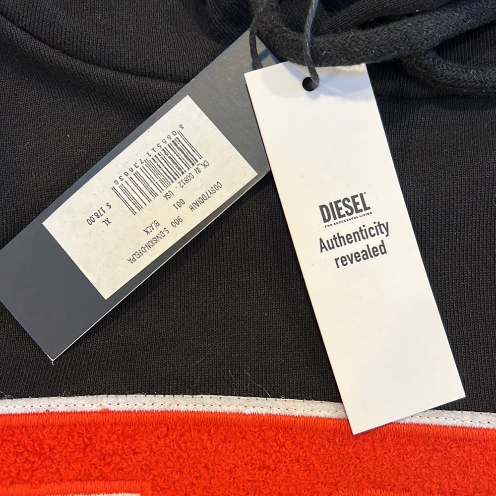 🇺🇸 BRAND NWT DIESEL HOODIE $178.00 🇺🇸 - Picture 2 of 10